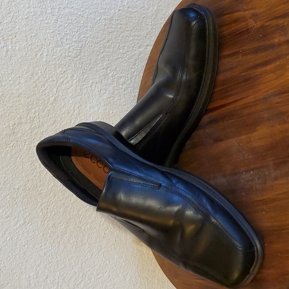 Ecco- Mens Black Leather Slip On Loafers Dress Shoes Comfort New! Sz.13 main image 7